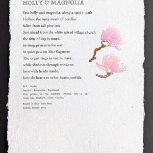 Holly & Magnolia Broadside