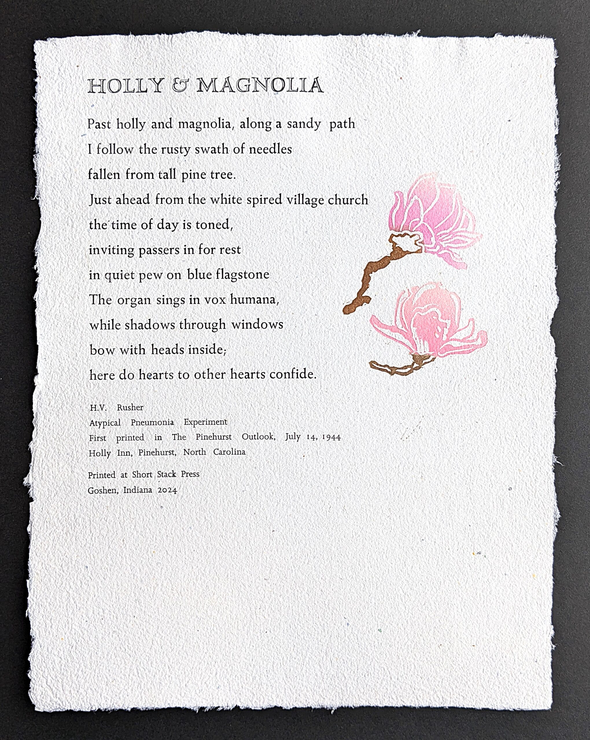Holly & Magnolia Broadside